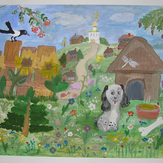 Рисунок "Дорога к храму" на конкурс "Конкурс творческого рисунка “Свободная тема-2019”"