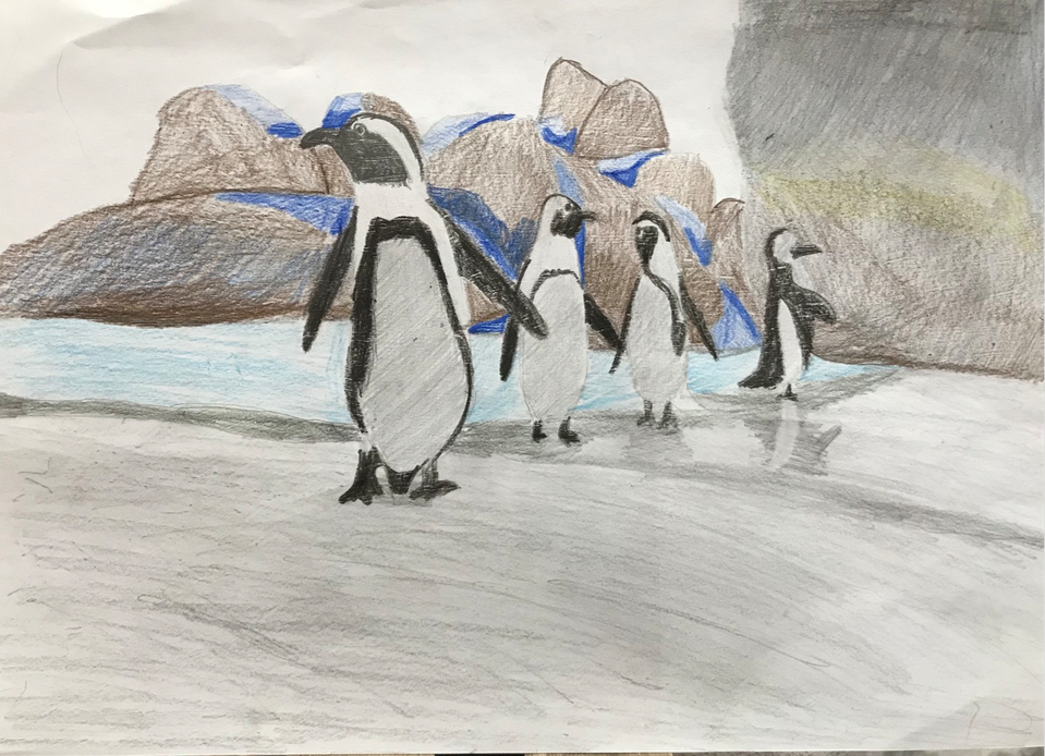 Детский рисунок - Друзья Лоло