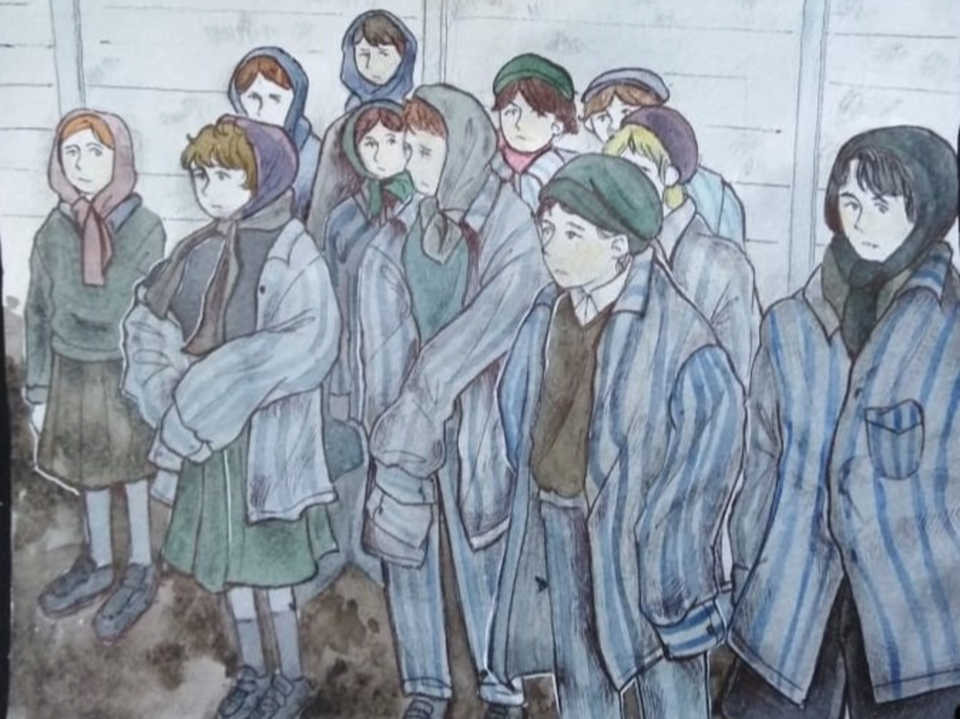 Детский рисунок - Холокост
