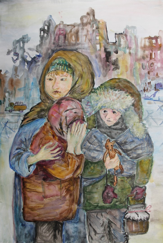 Детский рисунок - Дети войны
