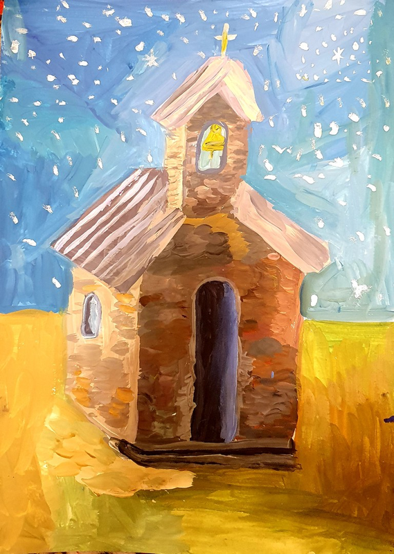 Детский рисунок - дом