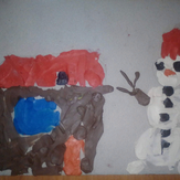 Рисунок "Снеговик" на конкурс "Конкурс рисунка "Новогоднее Настроение 2017""