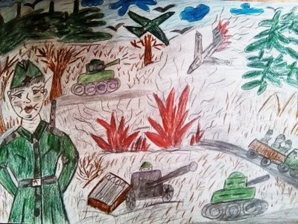 Детский рисунок - Сын полка