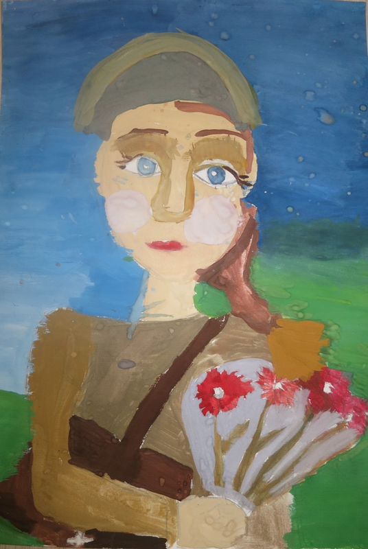 Детский рисунок - Девушка