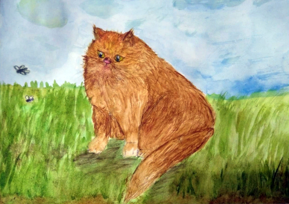 Детский рисунок - Кот Оскар