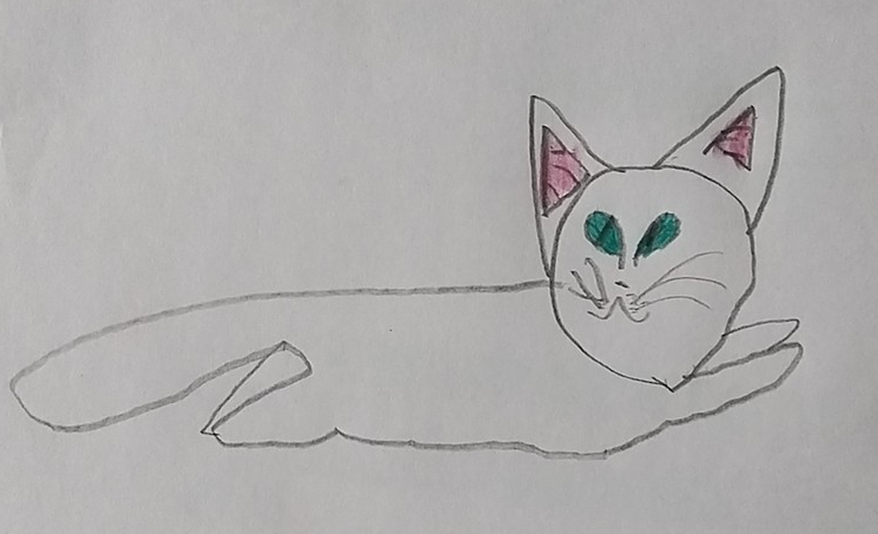 Детский рисунок - кот