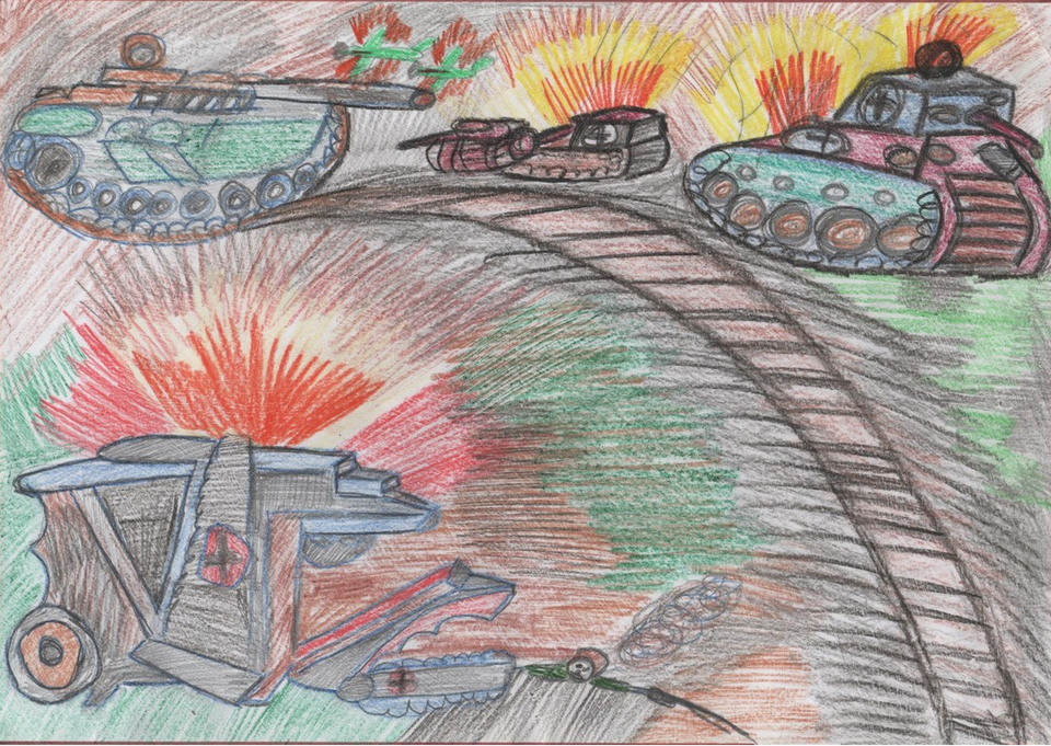 Детский рисунок - н п ср 1941-45гг