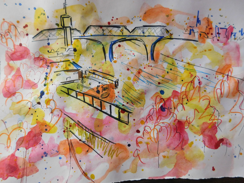 Детский рисунок - Ярославль беседка