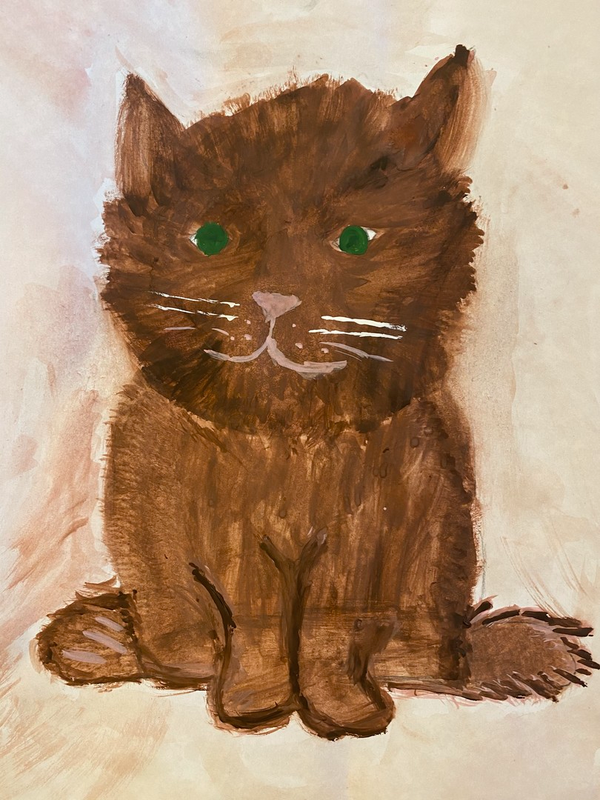 Детский рисунок - Кот