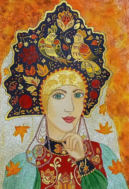Детский рисунок - Царица Осень