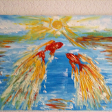 Рисунок "Золотые рыбки" на конкурс "Конкурс детского рисунка “Невероятные животные - 2018”"