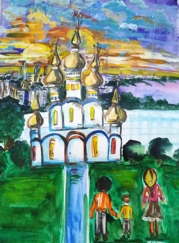 Детский рисунок - Дорога вверх