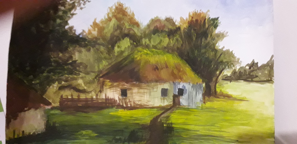 Детский рисунок - Домик