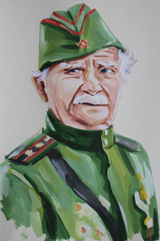 Детский рисунок - Мой дед