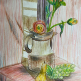 Рисунок "Натюрморт с грушей" на конкурс "Конкурс творческого рисунка “Свободная тема-2024""