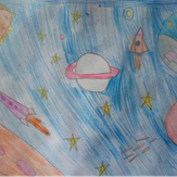 Рисунок "Космос" на конкурс "Конкурс детского рисунка “Таинственный космос - 2018”"