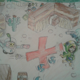 Рисунок "Парное столкновение" на конкурс "Конкурс рисунка - “Герои Brawl Stars”"