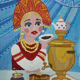 Рисунок "Русская красавица" на конкурс "Конкурс творческого рисунка “Свободная тема-2022”"