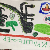 Рисунок "Тирашредор" на конкурс "Конкурс детского рисунка “Невероятные животные - 2018”"